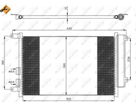 Condenser, air conditioning EASY FIT 35499 NRF, Image 5