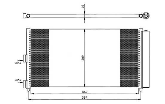 Condenser, air conditioning EASY FIT 35500 NRF, Image 3
