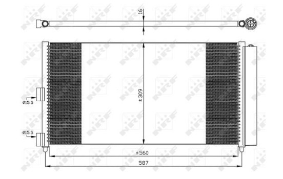 Condenser, air conditioning EASY FIT 35500 NRF, Image 4