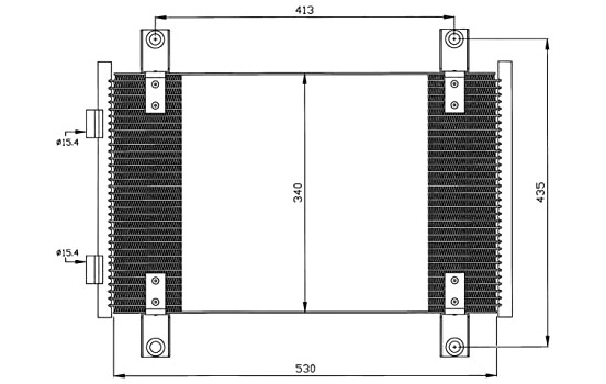 Condenser, air conditioning EASY FIT 35501 NRF, Image 4