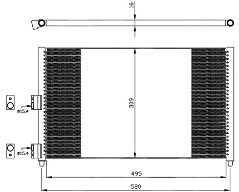 Condenser, air conditioning EASY FIT 35502 NRF