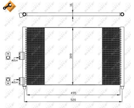 Condenser, air conditioning EASY FIT 35502 NRF, Image 3