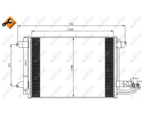 Condenser, air conditioning EASY FIT 35520 NRF, Image 6