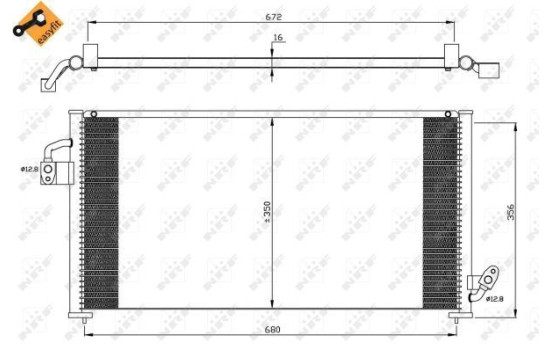 Condenser, air conditioning EASY FIT 35523 NRF, Image 6