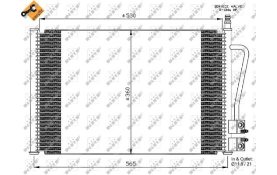 Condenser, air conditioning EASY FIT 35524 NRF, Image 4