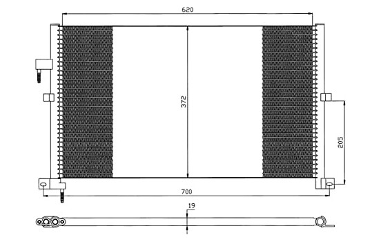 Condenser, air conditioning EASY FIT 35525 NRF, Image 2