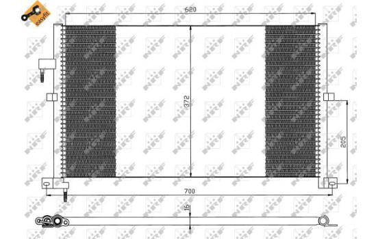 Condenser, air conditioning EASY FIT 35525 NRF, Image 3