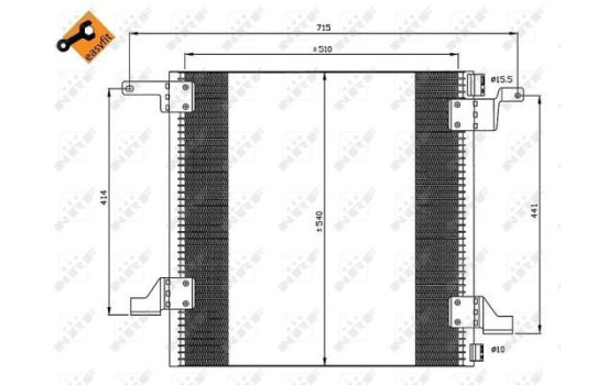 Condenser, air conditioning EASY FIT 35526 NRF, Image 6