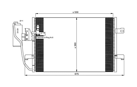 Condenser, air conditioning EASY FIT 35527 NRF, Image 2