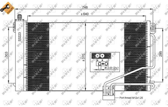Condenser, air conditioning EASY FIT 35535 NRF, Image 2