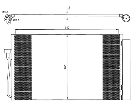 Condenser, air conditioning EASY FIT 35538 NRF, Image 6