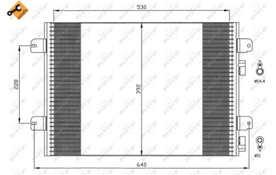 Condenser, air conditioning EASY FIT 35542 NRF, Image 3