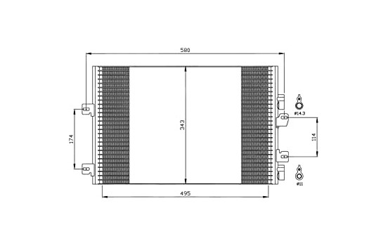 Condenser, air conditioning EASY FIT 35543 NRF, Image 7