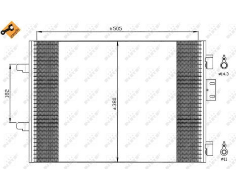 Condenser, air conditioning EASY FIT 35544 NRF, Image 6