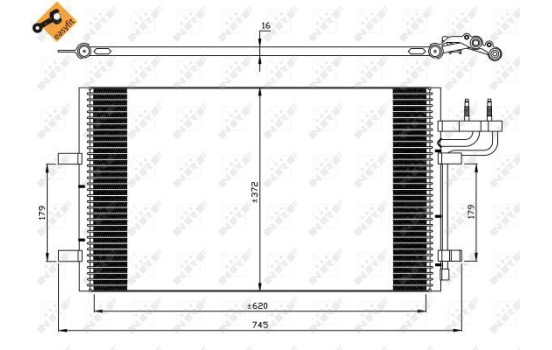 Condenser, air conditioning EASY FIT 35551 NRF, Image 2