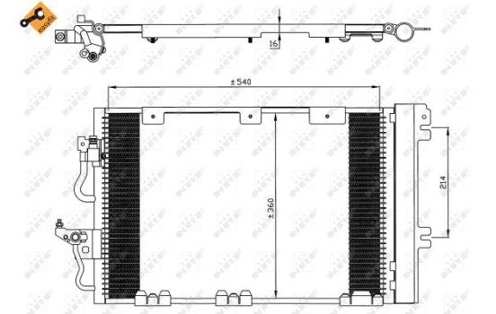 Condenser, air conditioning EASY FIT 35556 NRF, Image 5