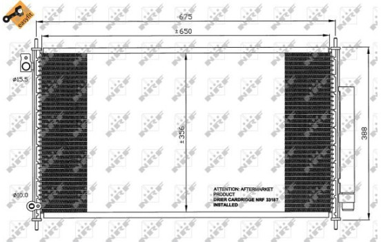 Condenser, air conditioning EASY FIT 35559 NRF, Image 2