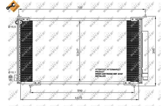 Condenser, air conditioning EASY FIT 35561 NRF, Image 2