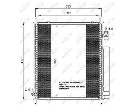 Condenser, air conditioning EASY FIT 35562 NRF, Image 5