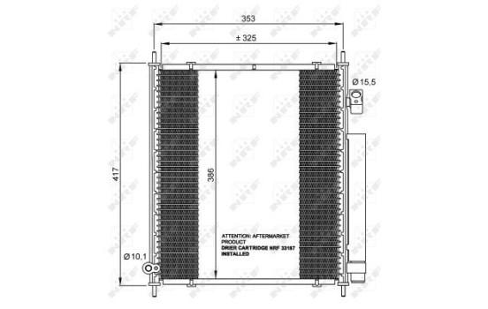 Condenser, air conditioning EASY FIT 35562 NRF, Image 5