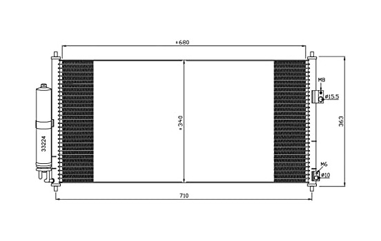 Condenser, air conditioning EASY FIT 35565 NRF, Image 2