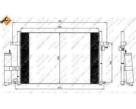 Condenser, air conditioning EASY FIT 35573 NRF, Image 3