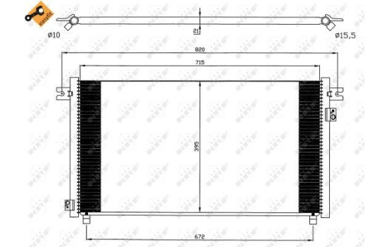 Condenser, air conditioning EASY FIT 35574 NRF