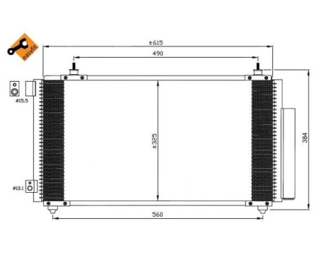 Condenser, air conditioning EASY FIT 35576 NRF, Image 7