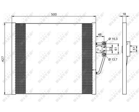 Condenser, air conditioning EASY FIT 35587 NRF, Image 3