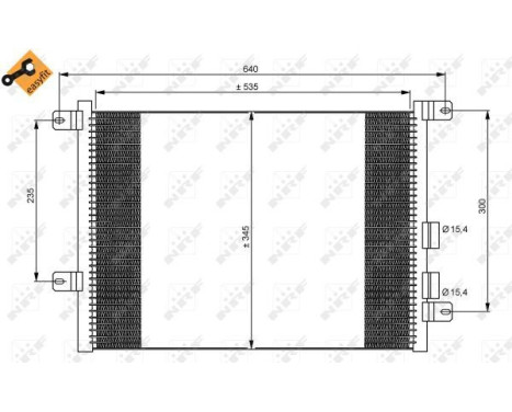 Condenser, air conditioning EASY FIT 35590 NRF, Image 5