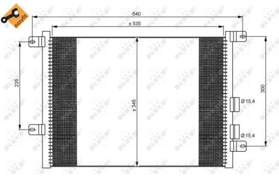 Condenser, air conditioning EASY FIT 35590 NRF, Image 5