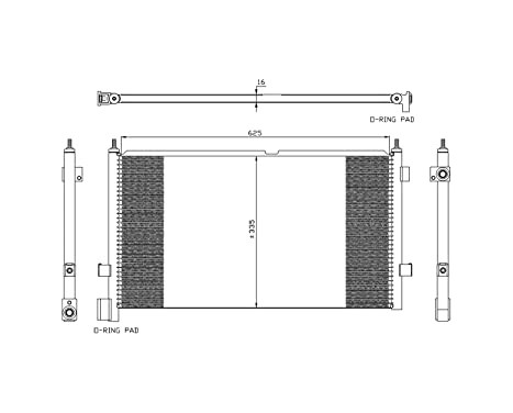 Condenser, air conditioning EASY FIT 35591 NRF, Image 2