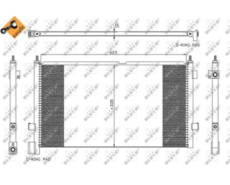 Condenser, air conditioning EASY FIT 35591 NRF, Image 3