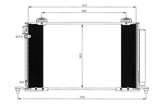 Condenser, air conditioning EASY FIT 35595 NRF, Image 4