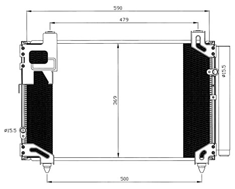 Condenser, air conditioning EASY FIT 35596 NRF, Image 3