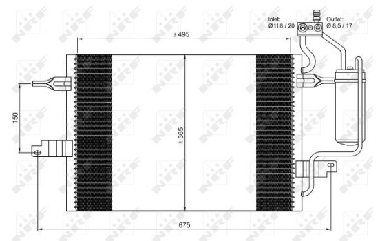 Condenser, air conditioning EASY FIT 35599 NRF, Image 2