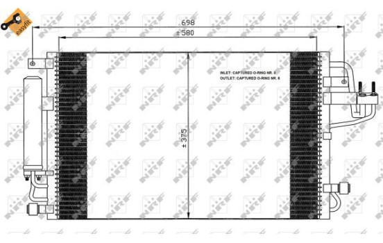 Condenser, air conditioning EASY FIT 35600 NRF, Image 6