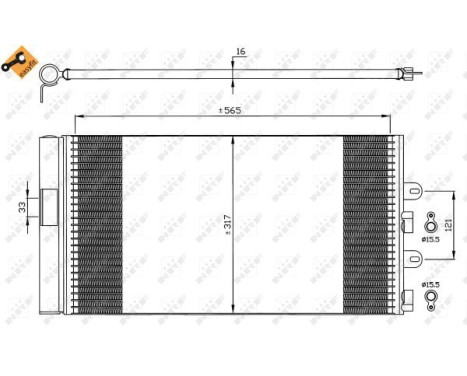 Condenser, air conditioning EASY FIT 35606 NRF, Image 6