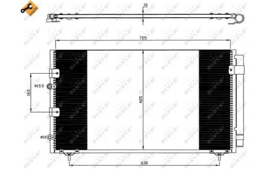 Condenser, air conditioning EASY FIT 35609 NRF, Image 4