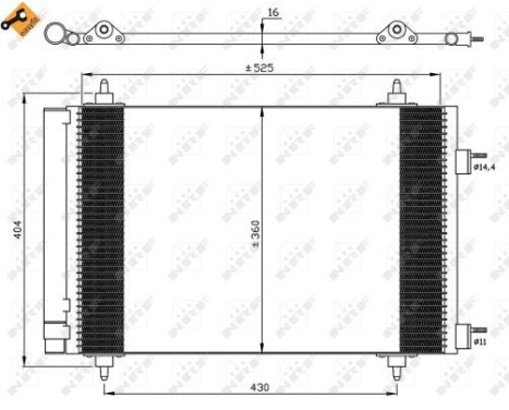 Condenser, air conditioning EASY FIT 35611 NRF, Image 2
