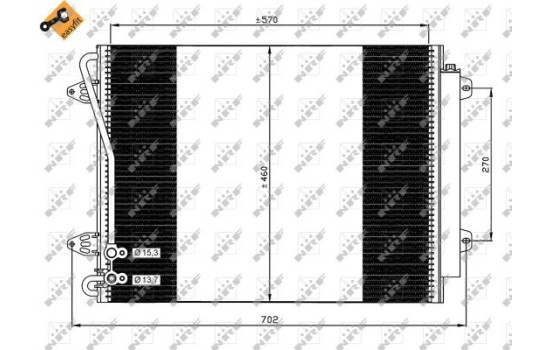 Condenser, air conditioning EASY FIT 35613 NRF, Image 2