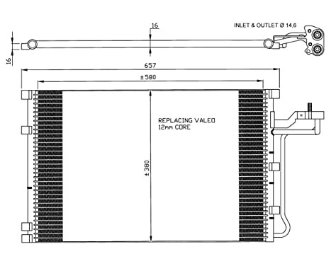 Condenser, air conditioning EASY FIT 35616 NRF, Image 7
