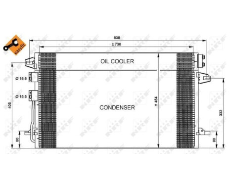 Condenser, air conditioning EASY FIT 35617 NRF, Image 4