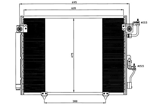 Condenser, air conditioning EASY FIT 35619 NRF, Image 6