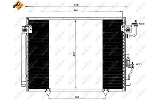 Condenser, air conditioning EASY FIT 35619 NRF, Image 4