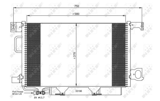 Condenser, air conditioning EASY FIT 35623 NRF, Image 2