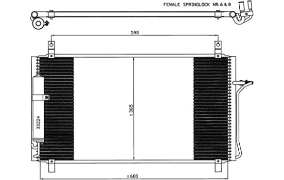 Condenser, air conditioning EASY FIT 35624 NRF