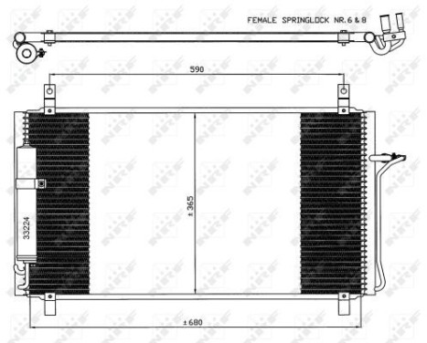 Condenser, air conditioning EASY FIT 35624 NRF, Image 2
