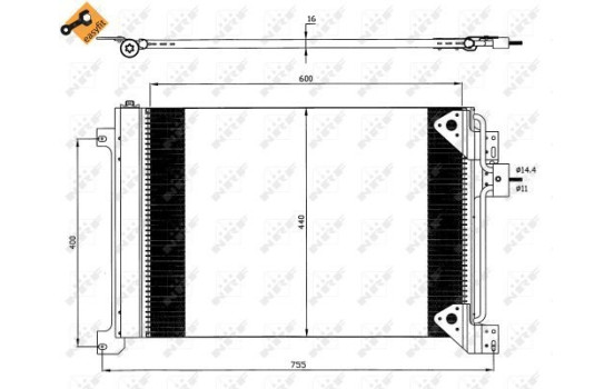 Condenser, air conditioning EASY FIT 35625 NRF, Image 5