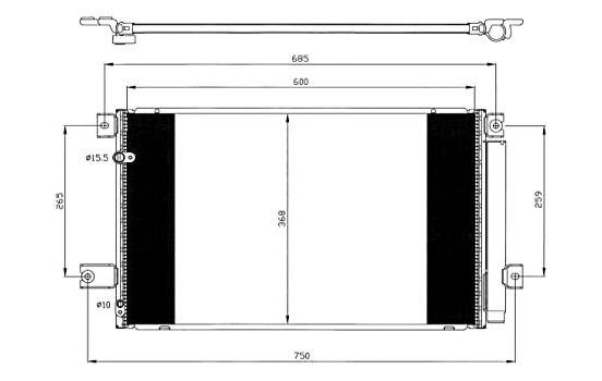 Condenser, air conditioning EASY FIT 35628 NRF, Image 2